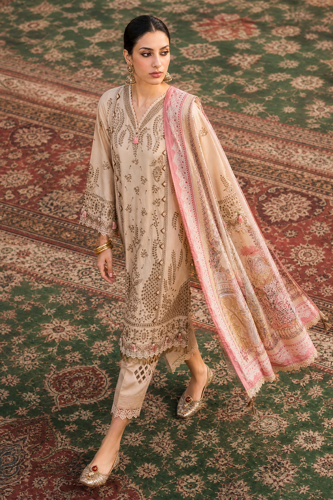 Embroidered Shirt Shalwar Dupatta - 4127