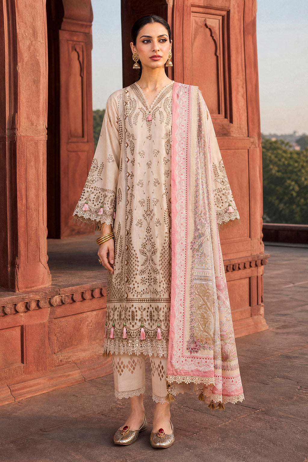 Embroidered Shirt Shalwar Dupatta - 4127