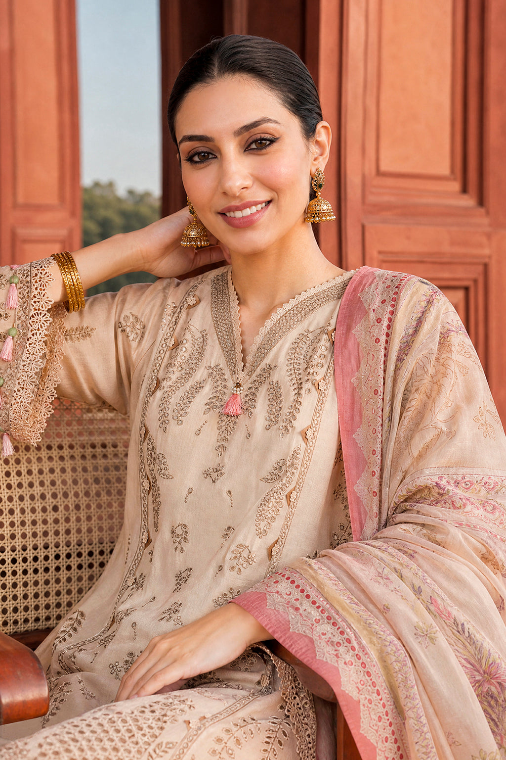 Embroidered Shirt Shalwar Dupatta - 4127