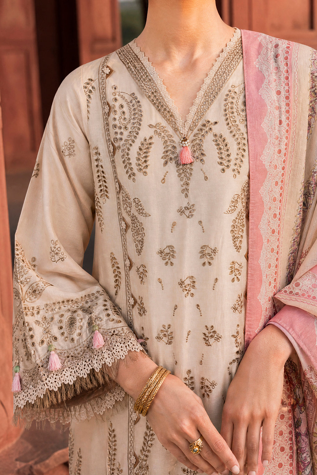 Embroidered Shirt Shalwar Dupatta - 4127