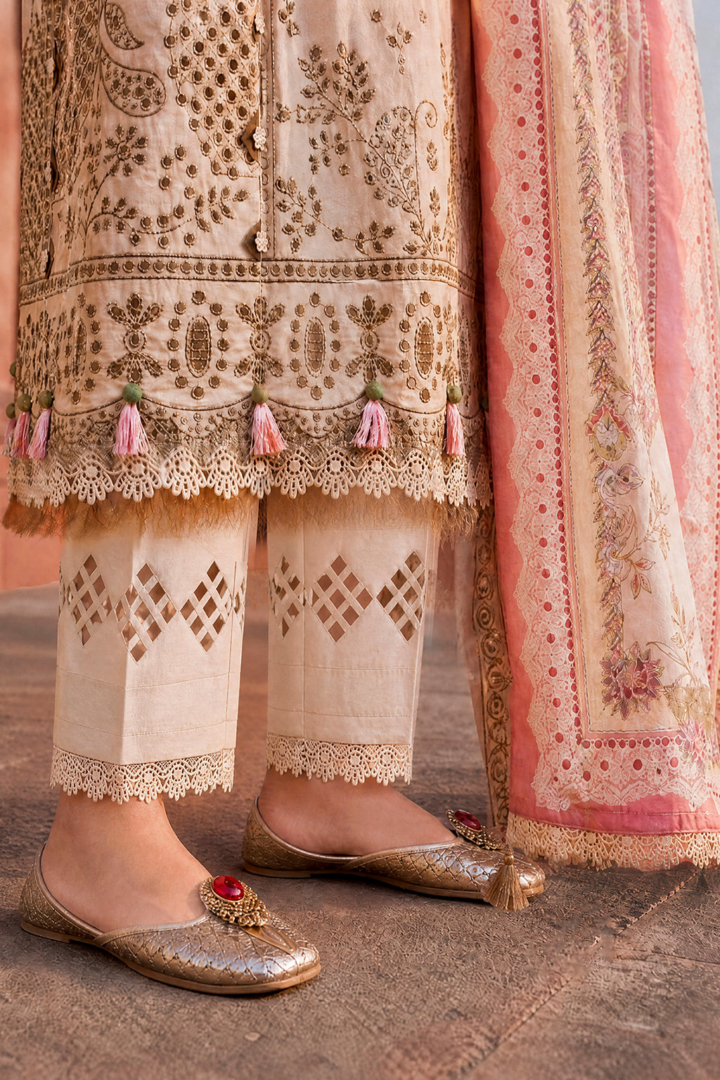 Embroidered Shirt Shalwar Dupatta - 4127
