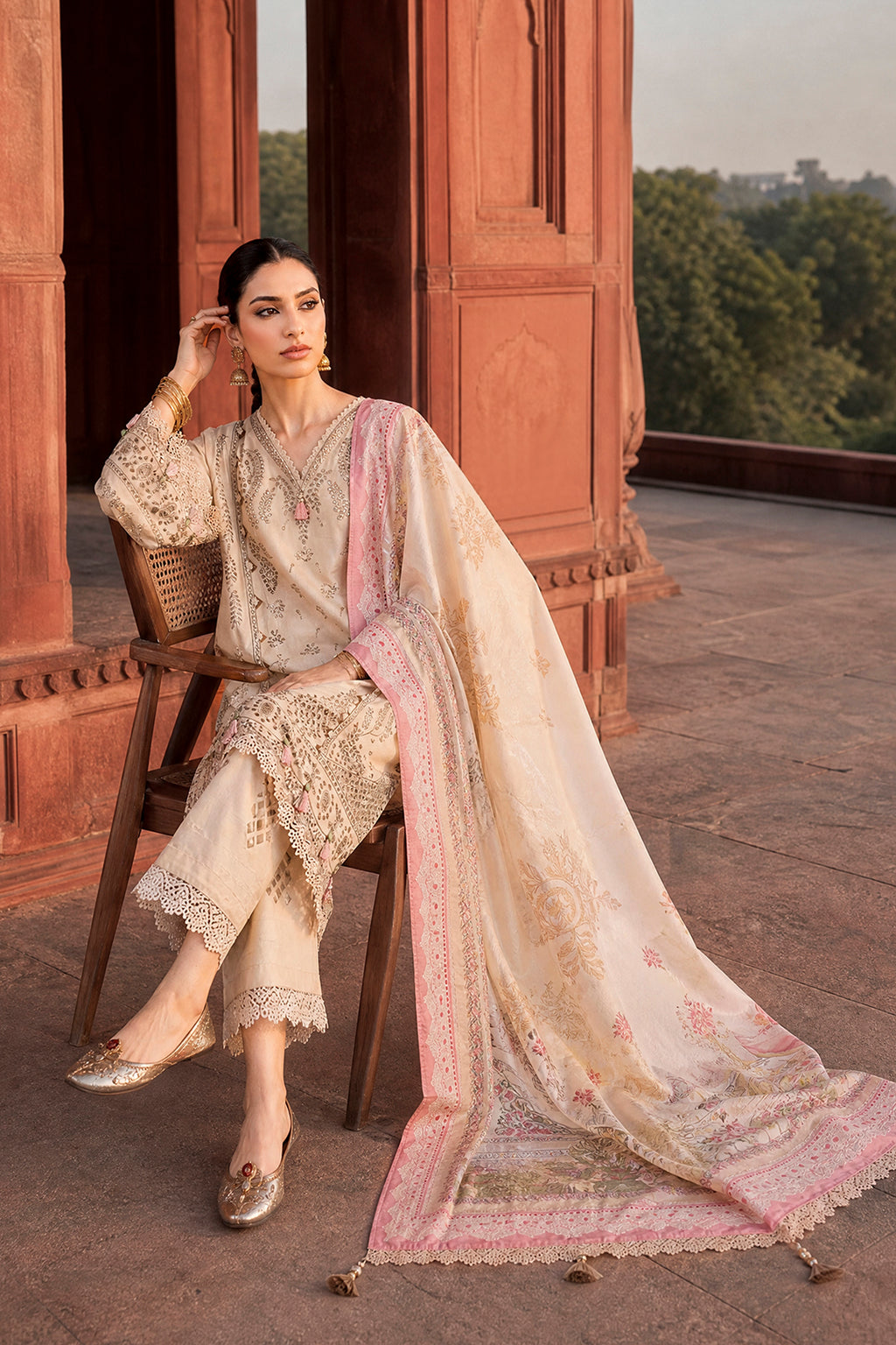 Embroidered Shirt Shalwar Dupatta - 4127