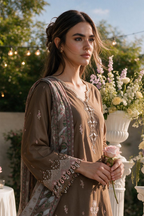 Embroidered Shirt Shalwar Dupatta - 4128