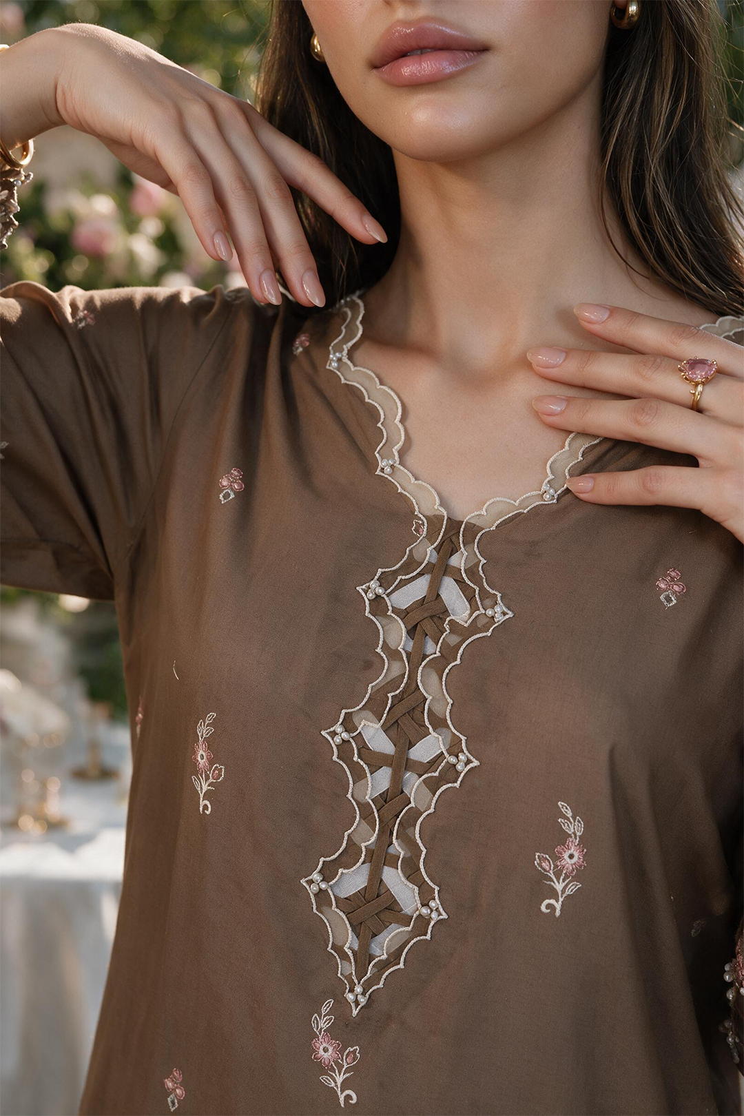 Embroidered Shirt Shalwar Dupatta - 4128