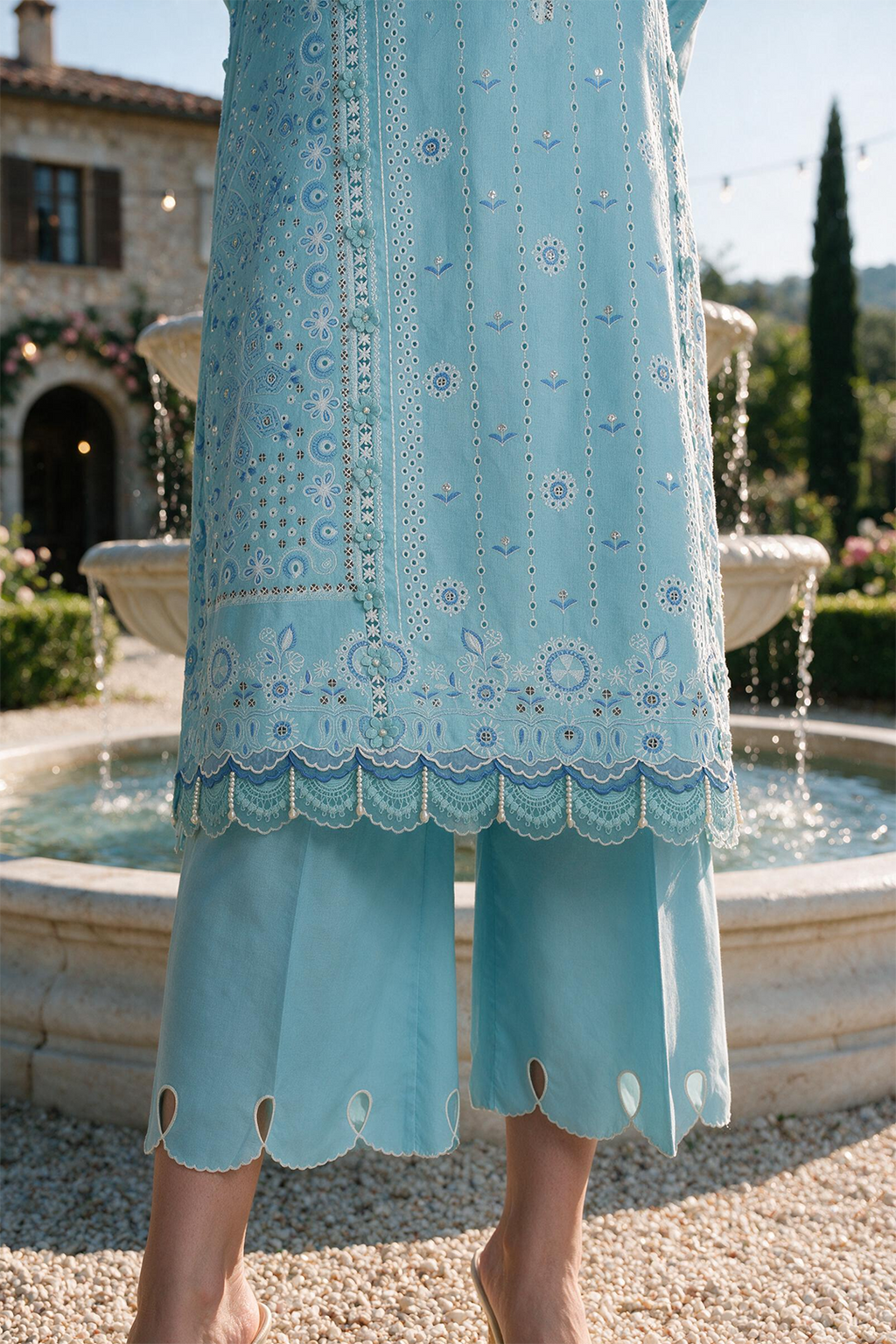 Embroidered Shirt Shalwar Dupatta - 4129