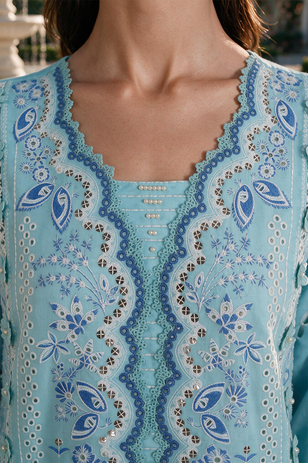 Embroidered Shirt Shalwar Dupatta - 4129