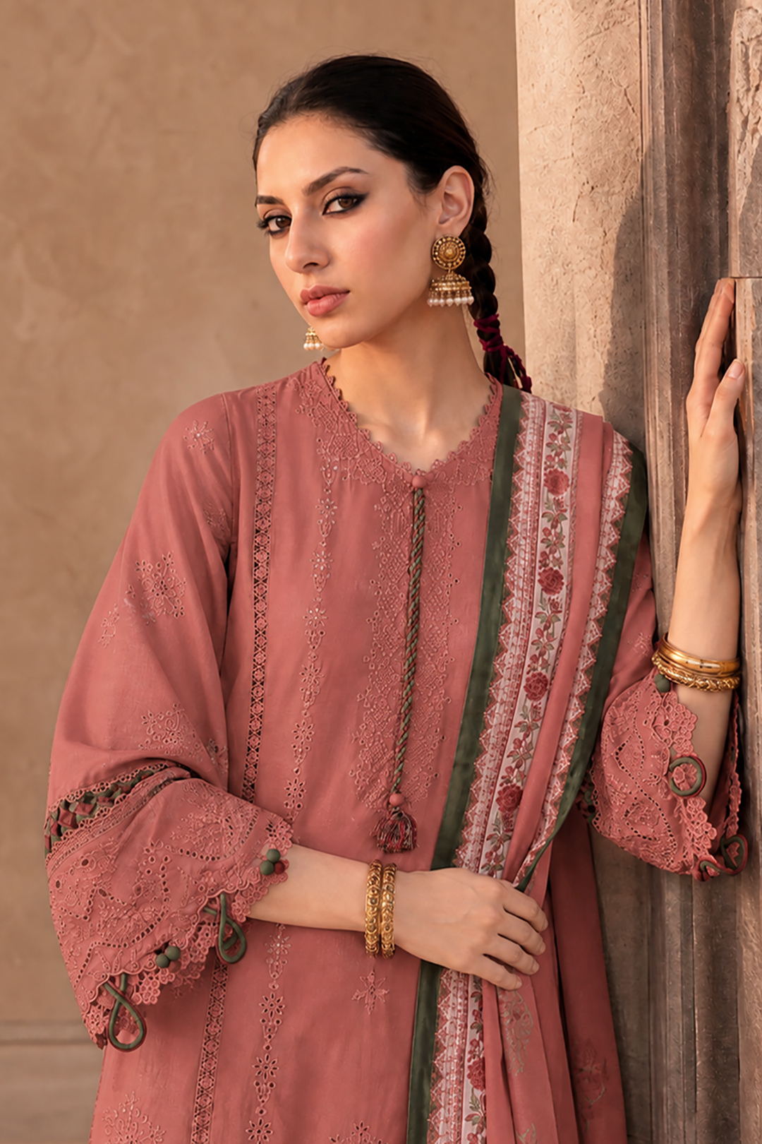 Embroidered Shirt Shalwar Dupatta - 4130