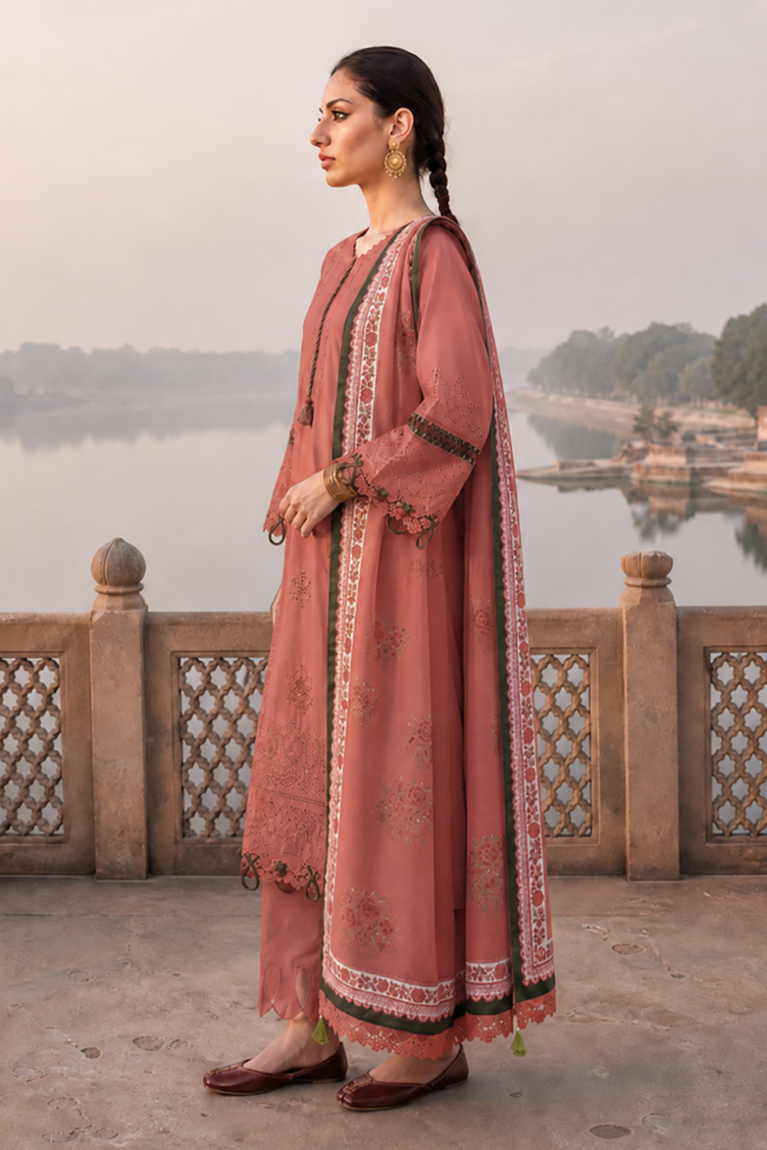 Embroidered Shirt Shalwar Dupatta - 4130