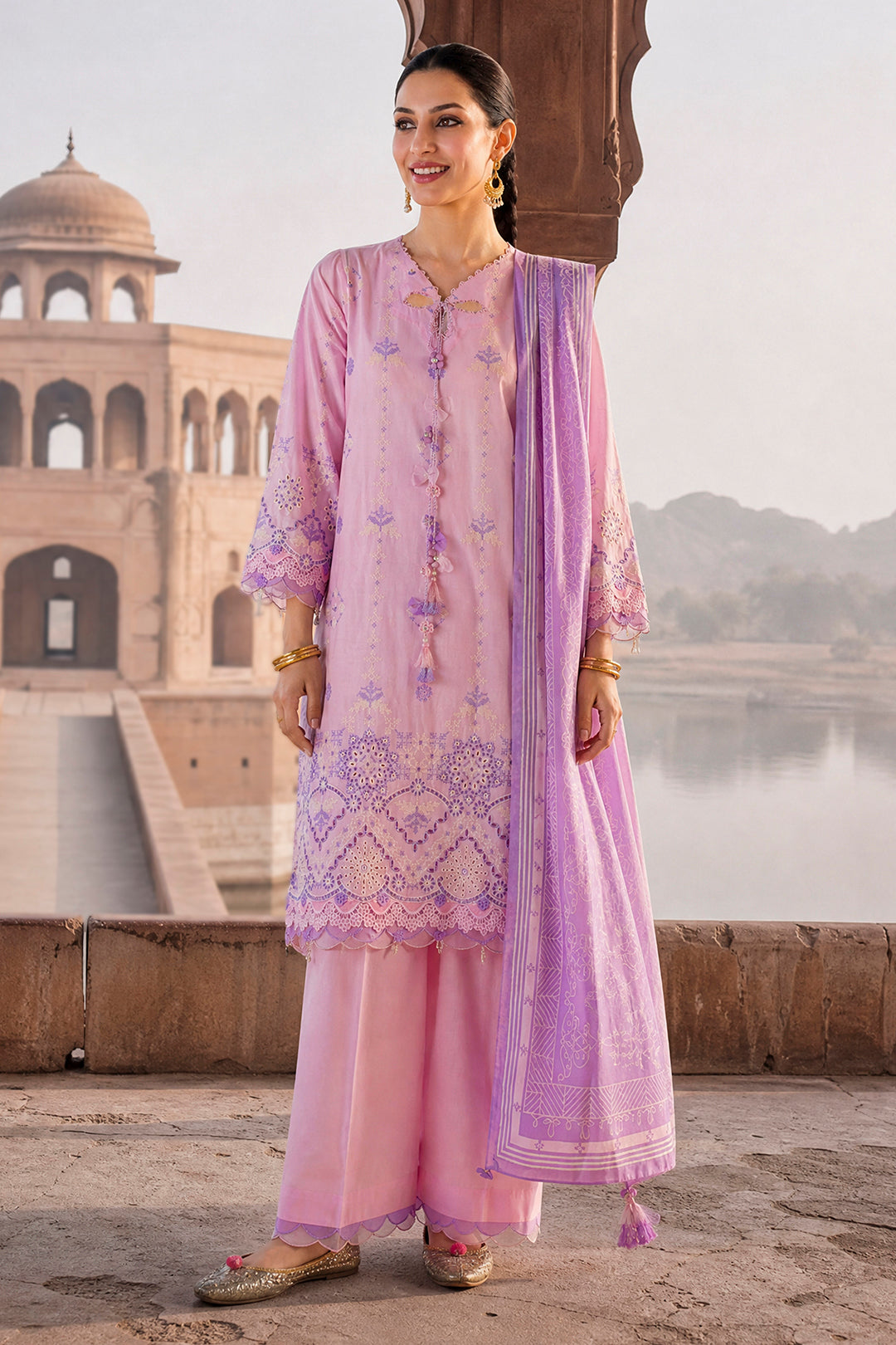 Embroidered Shirt Shalwar Dupatta - 4131