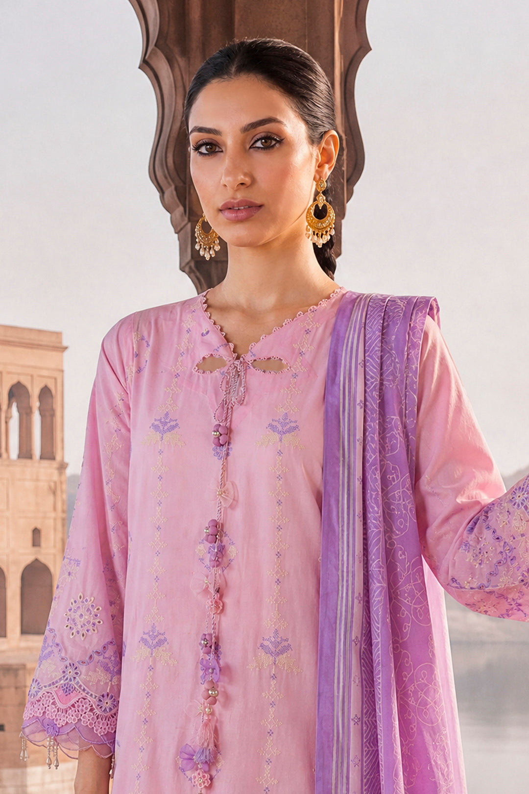 Embroidered Shirt Shalwar Dupatta - 4131