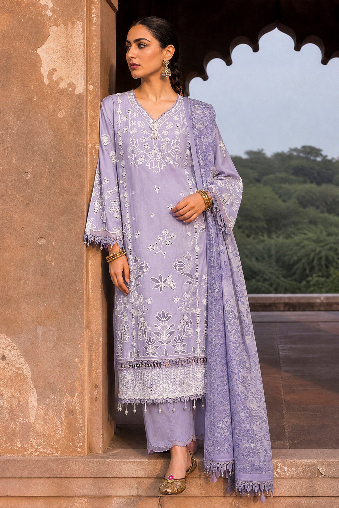 Embroidered Shirt Shalwar Dupatta - 4132