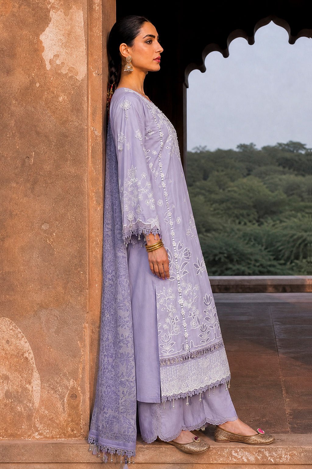 Embroidered Shirt Shalwar Dupatta - 4132