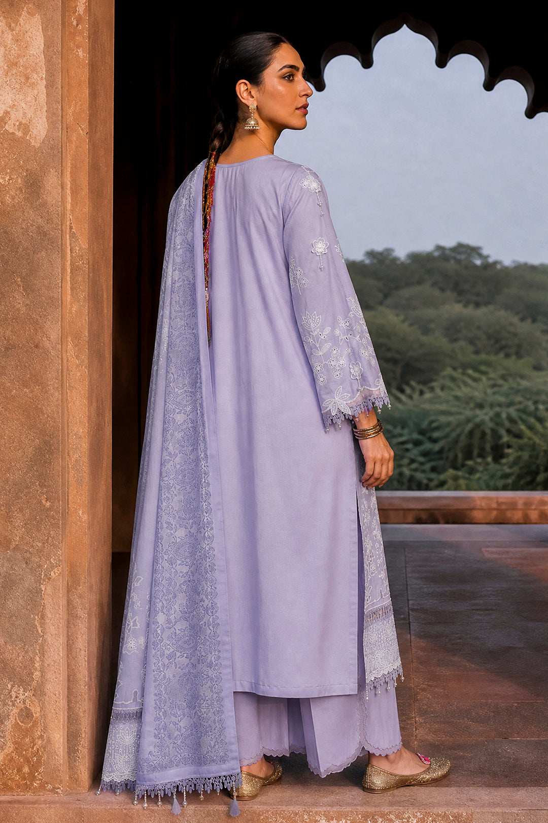 Embroidered Shirt Shalwar Dupatta - 4132