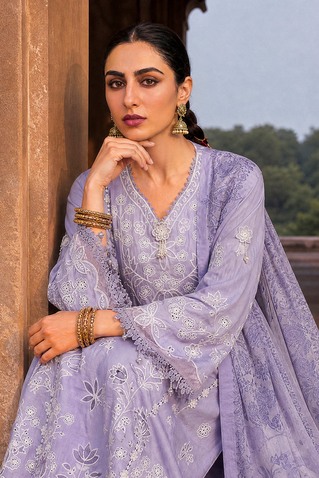 Embroidered Shirt Shalwar Dupatta - 4132