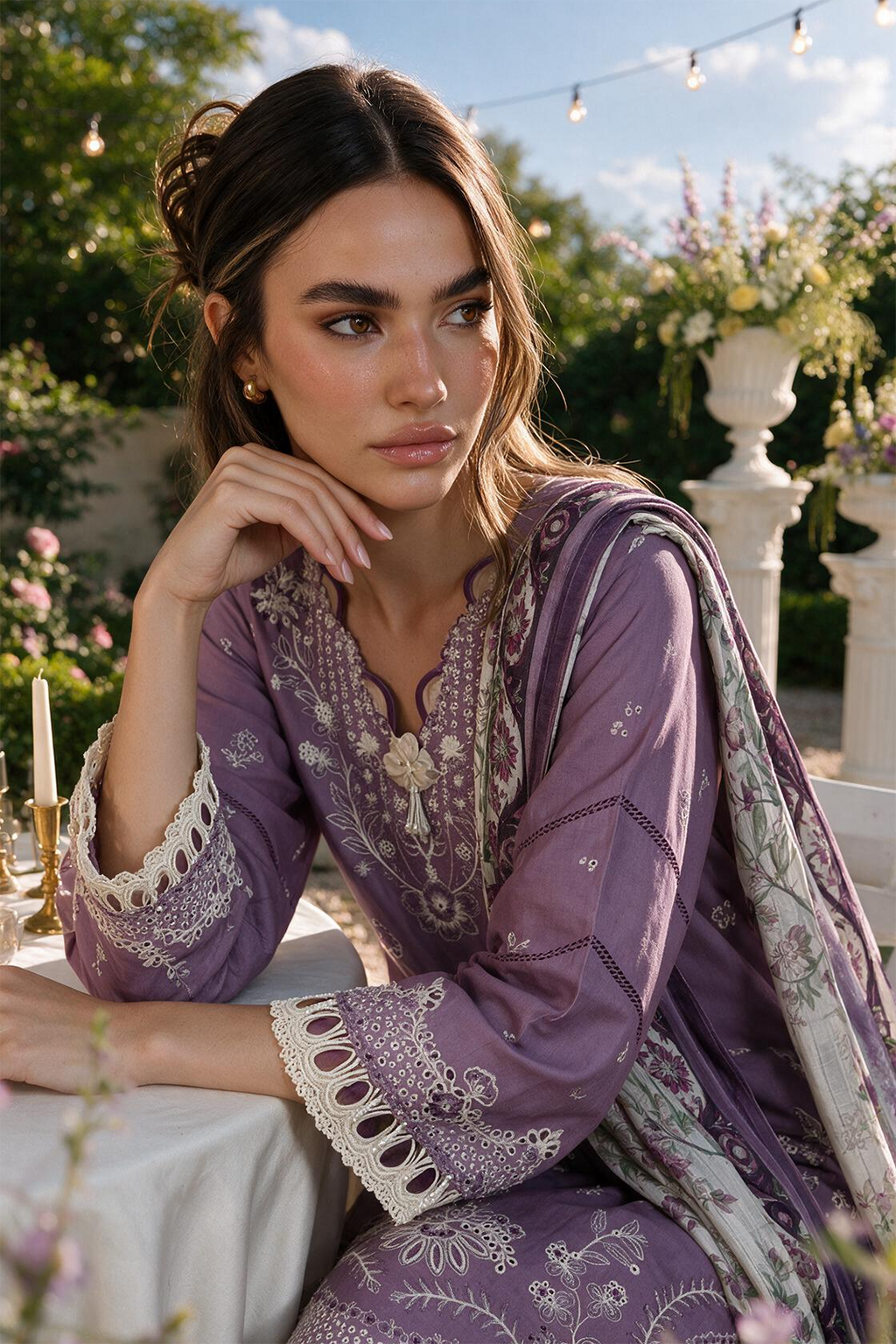Embroidered Shirt Shalwar Dupatta - 4133