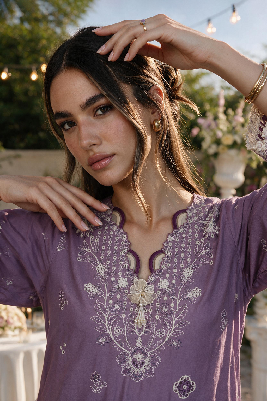 Embroidered Shirt Shalwar Dupatta - 4133