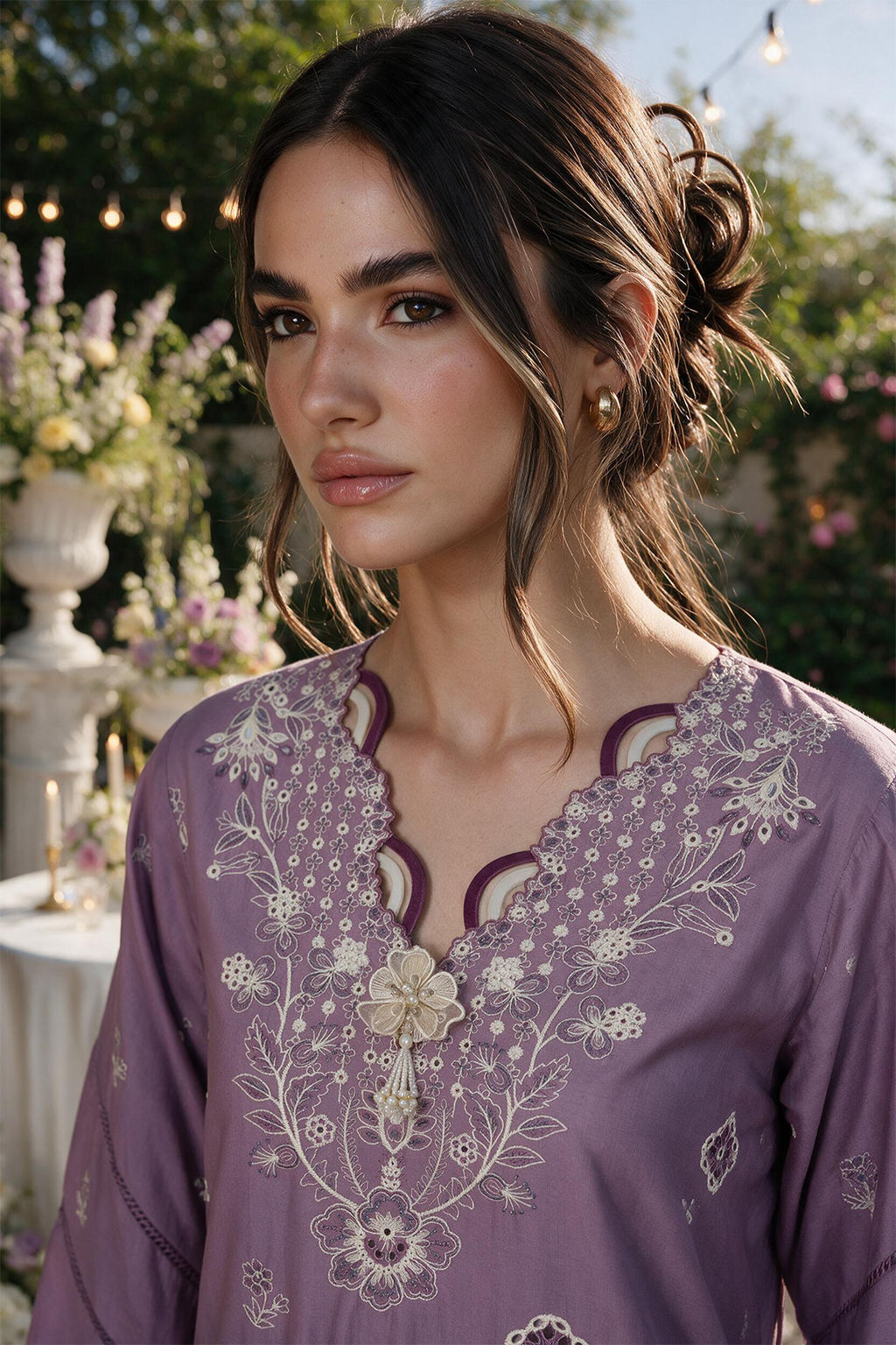Embroidered Shirt Shalwar Dupatta - 4133
