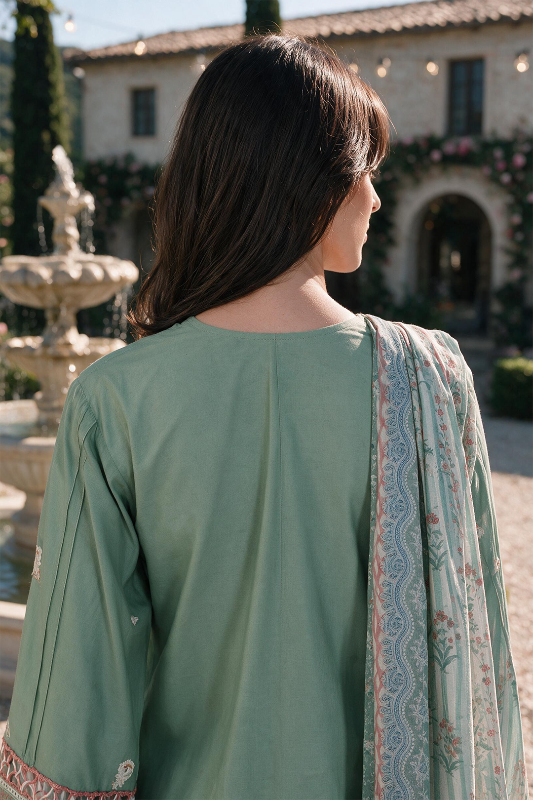 Embroidered Shirt Shalwar Dupatta - 4134
