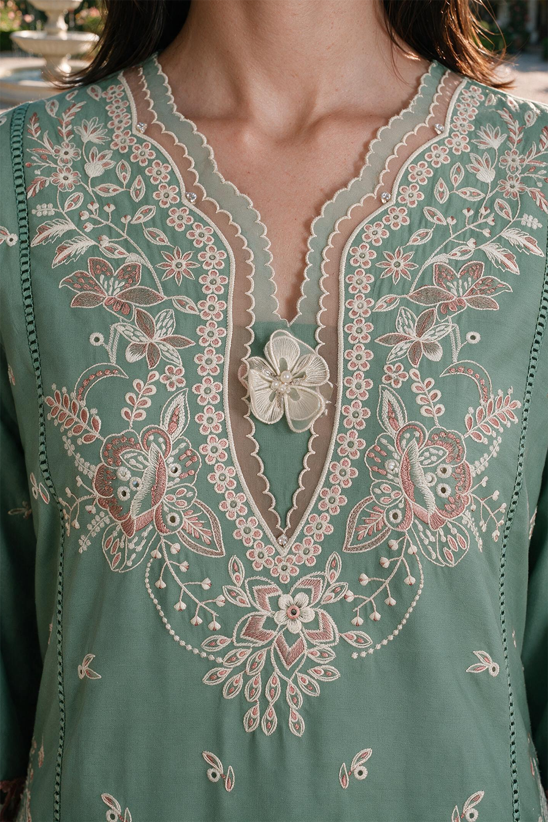Embroidered Shirt Shalwar Dupatta - 4134