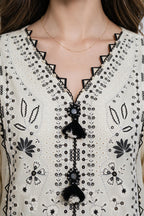 Embroidered Shirt Shalwar Dupatta - 4135