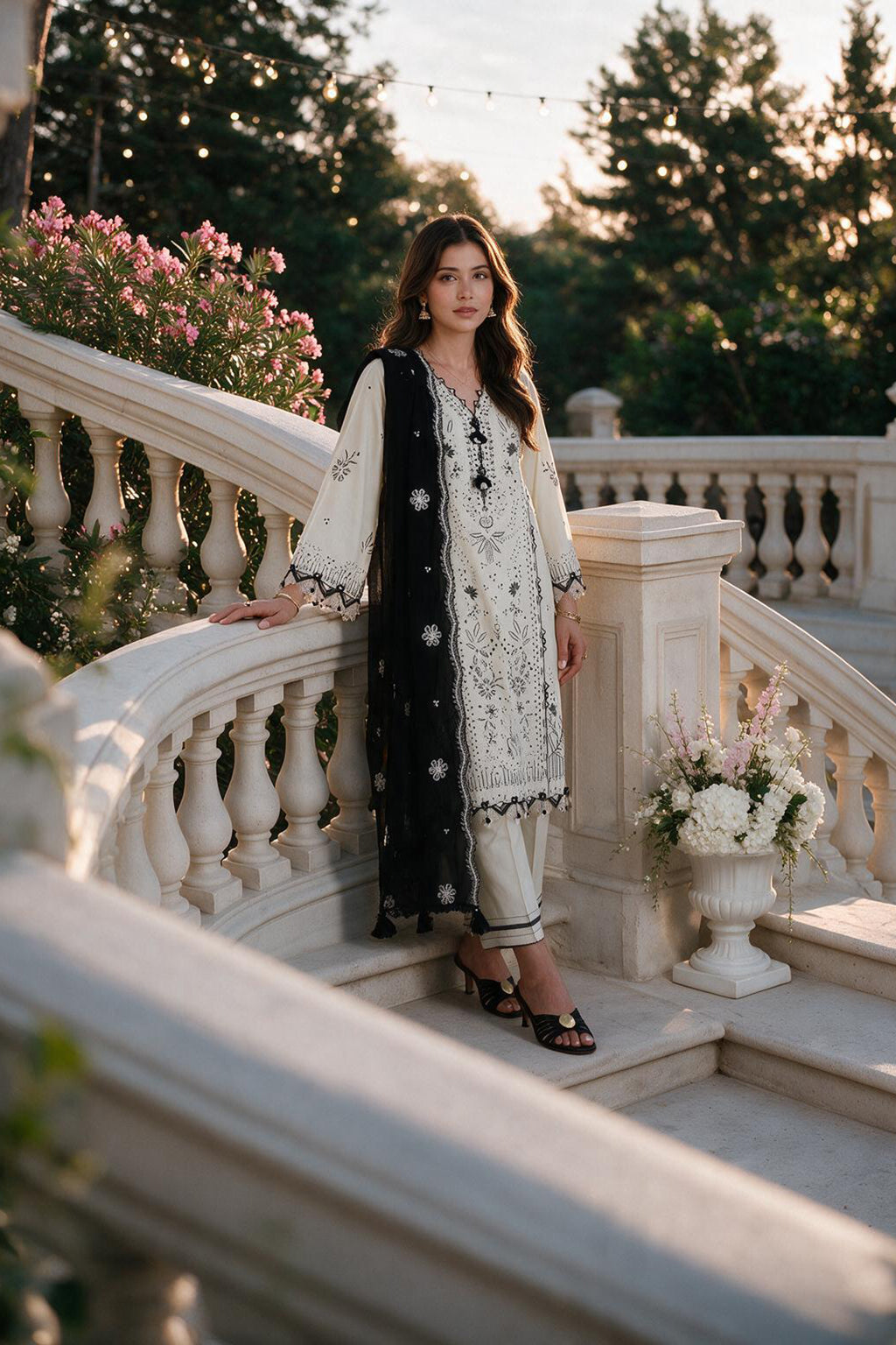 Embroidered Shirt Shalwar Dupatta - 4135