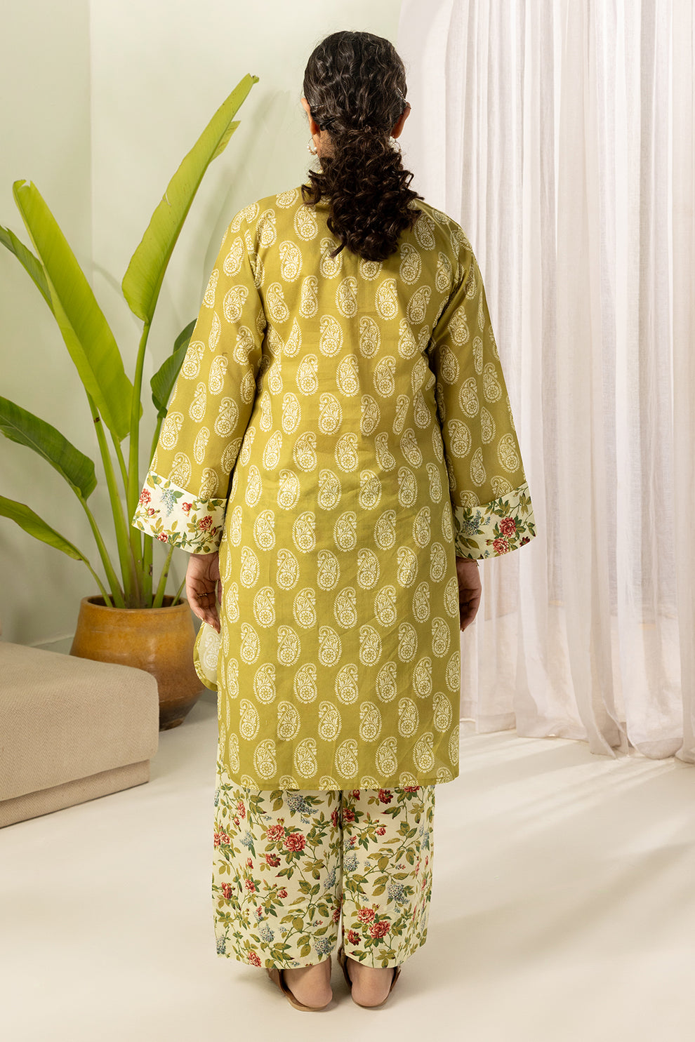 Olive green Unstitched for Women