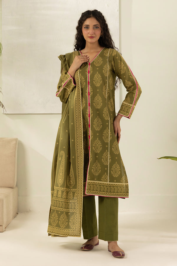 Olive green Unstitched for Women