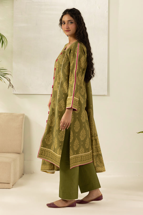 Olive green Unstitched for Women