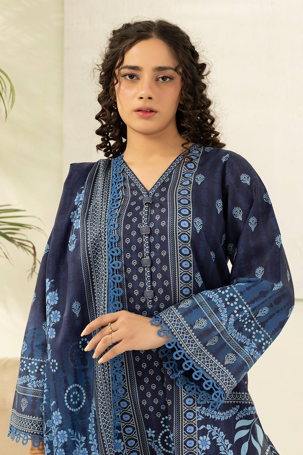 Navy blue Unstitched for Women