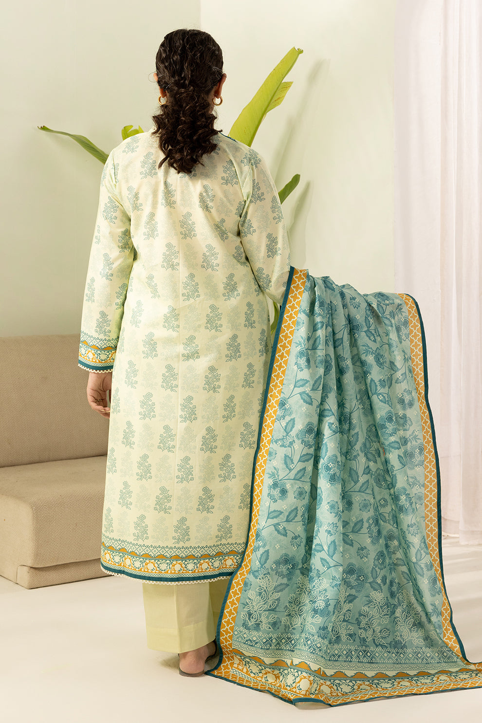 Yellow green Unstitched for Women