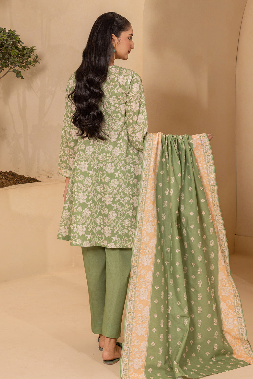 Pistachio green Unstitched for Women