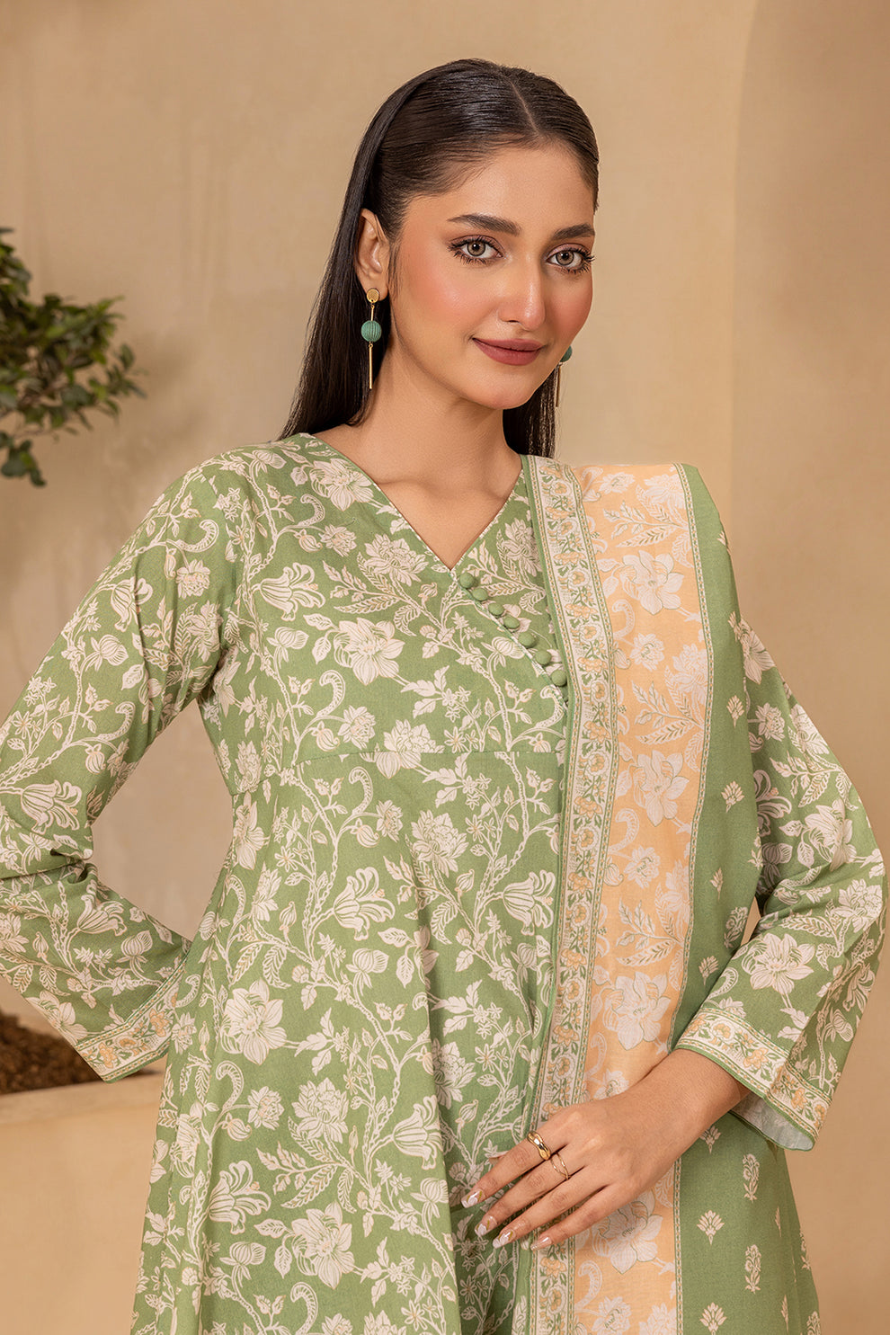 Pistachio green Unstitched for Women
