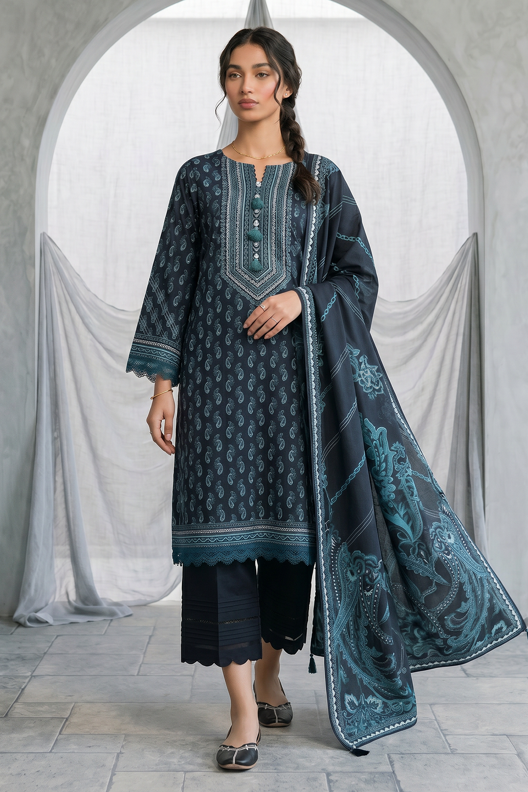 Shirt Shalwar Dupatta - 1077