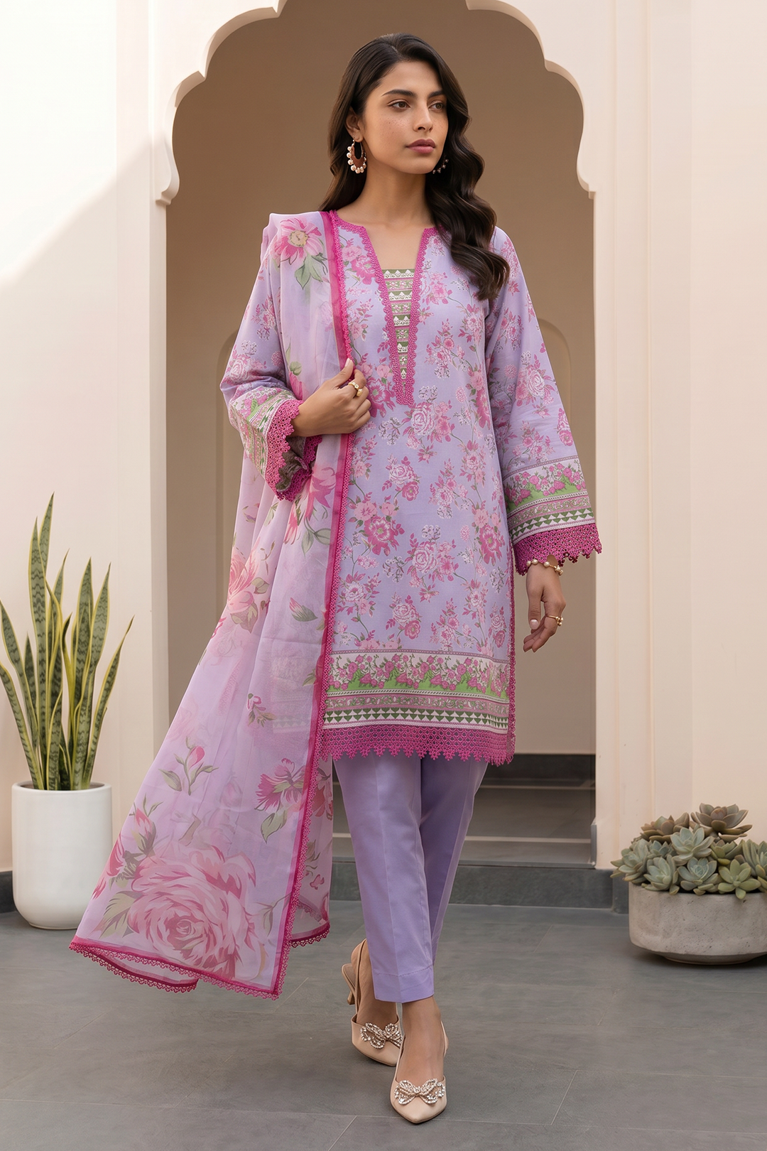 Shirt Shalwar Dupatta - 8002