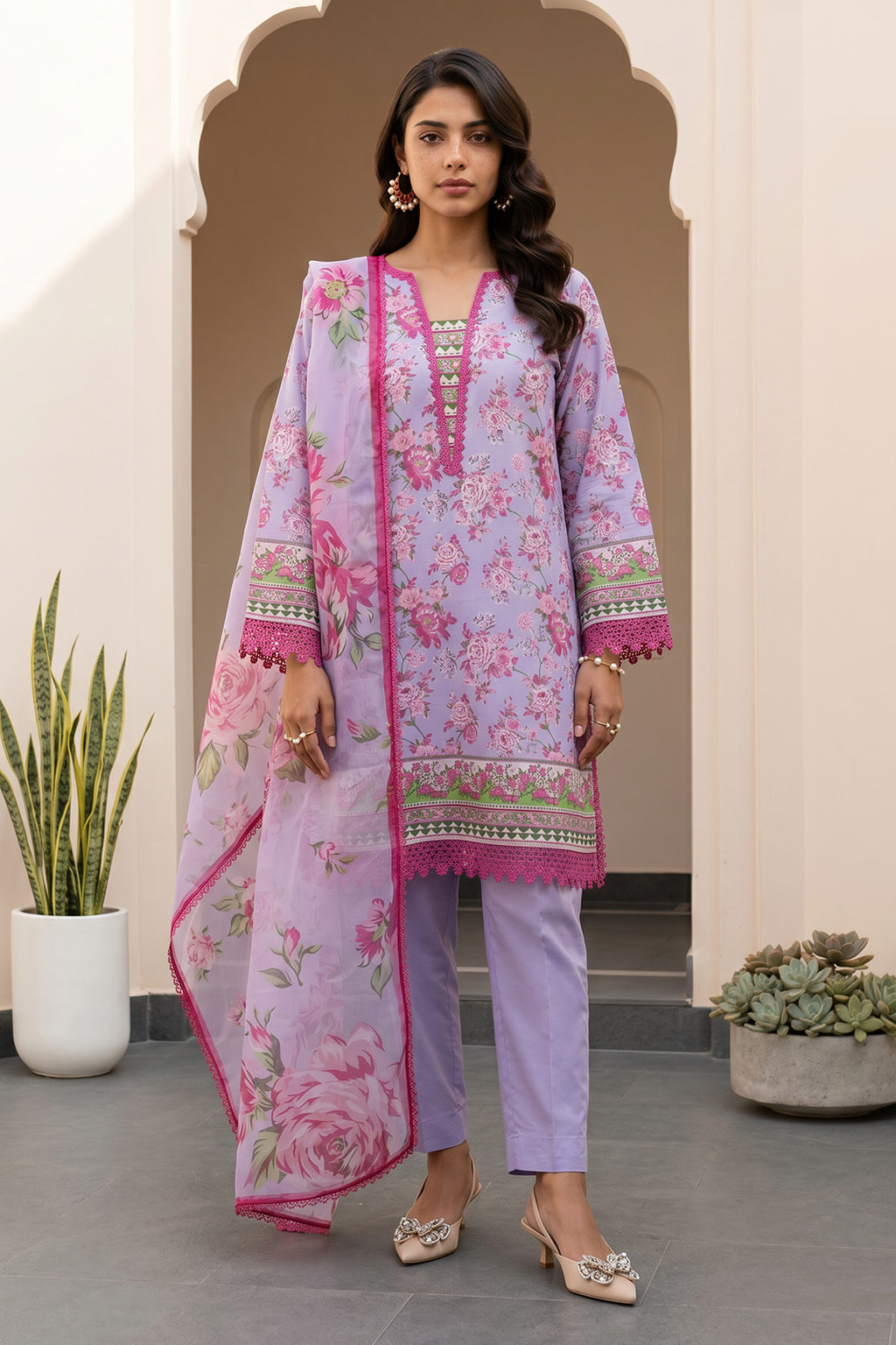 Shirt Shalwar Dupatta - 8002