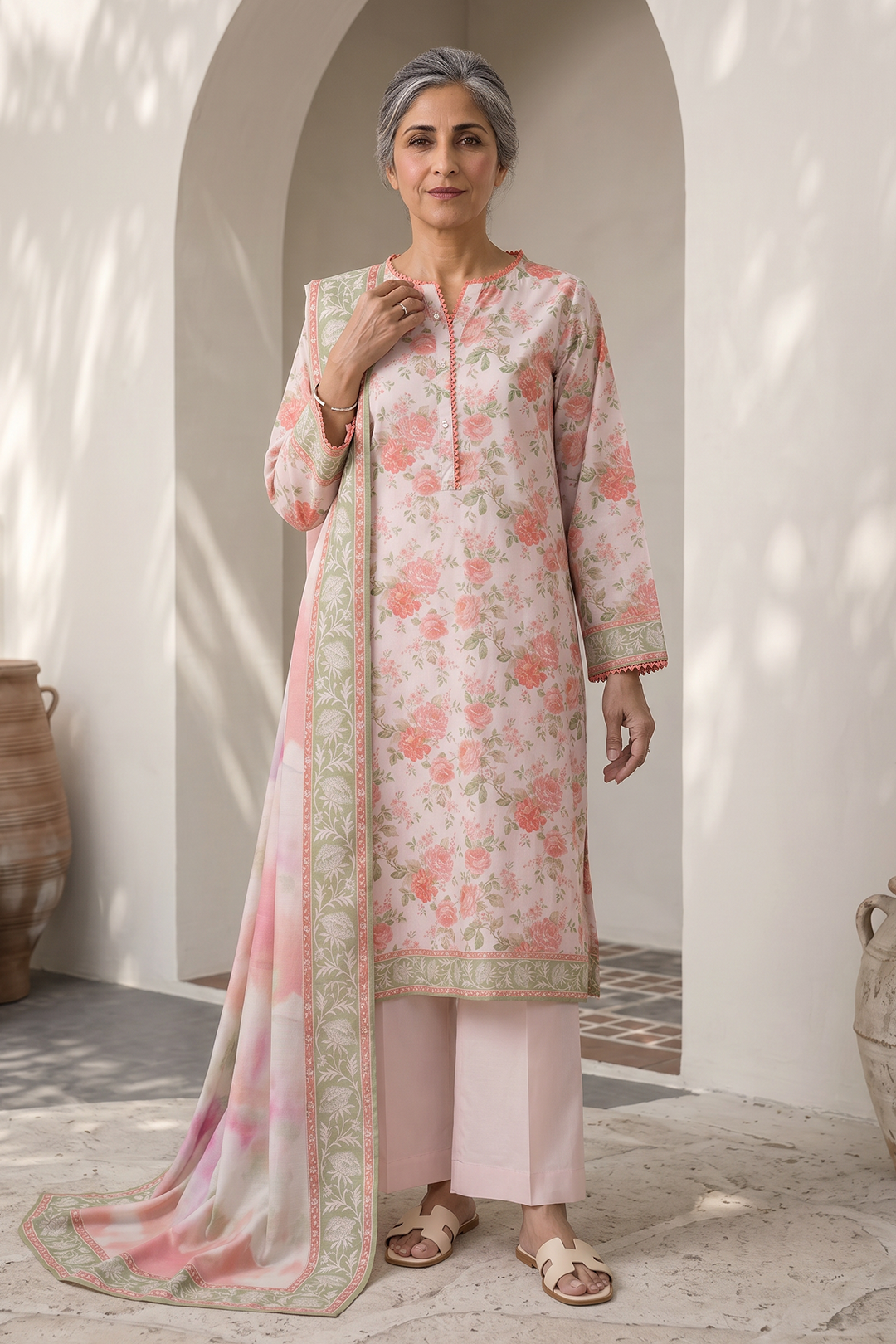 Shirt Shalwar Dupatta - 8019