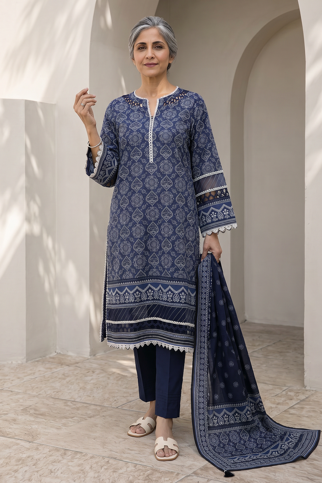 Shirt Shalwar Dupatta - 8028