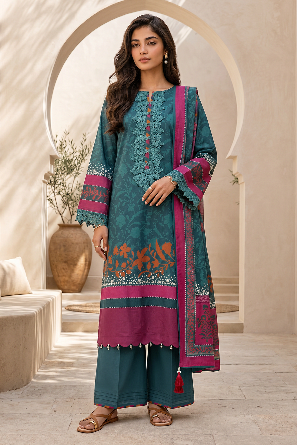 Shirt Shalwar Dupatta - 8040