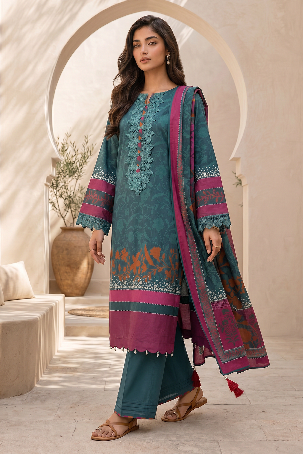 Shirt Shalwar Dupatta - 8040