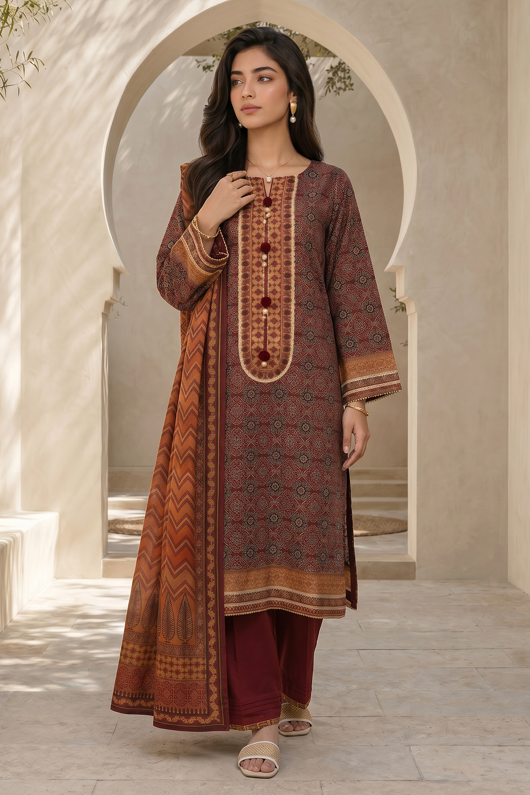 Shirt Shalwar Dupatta - 8042