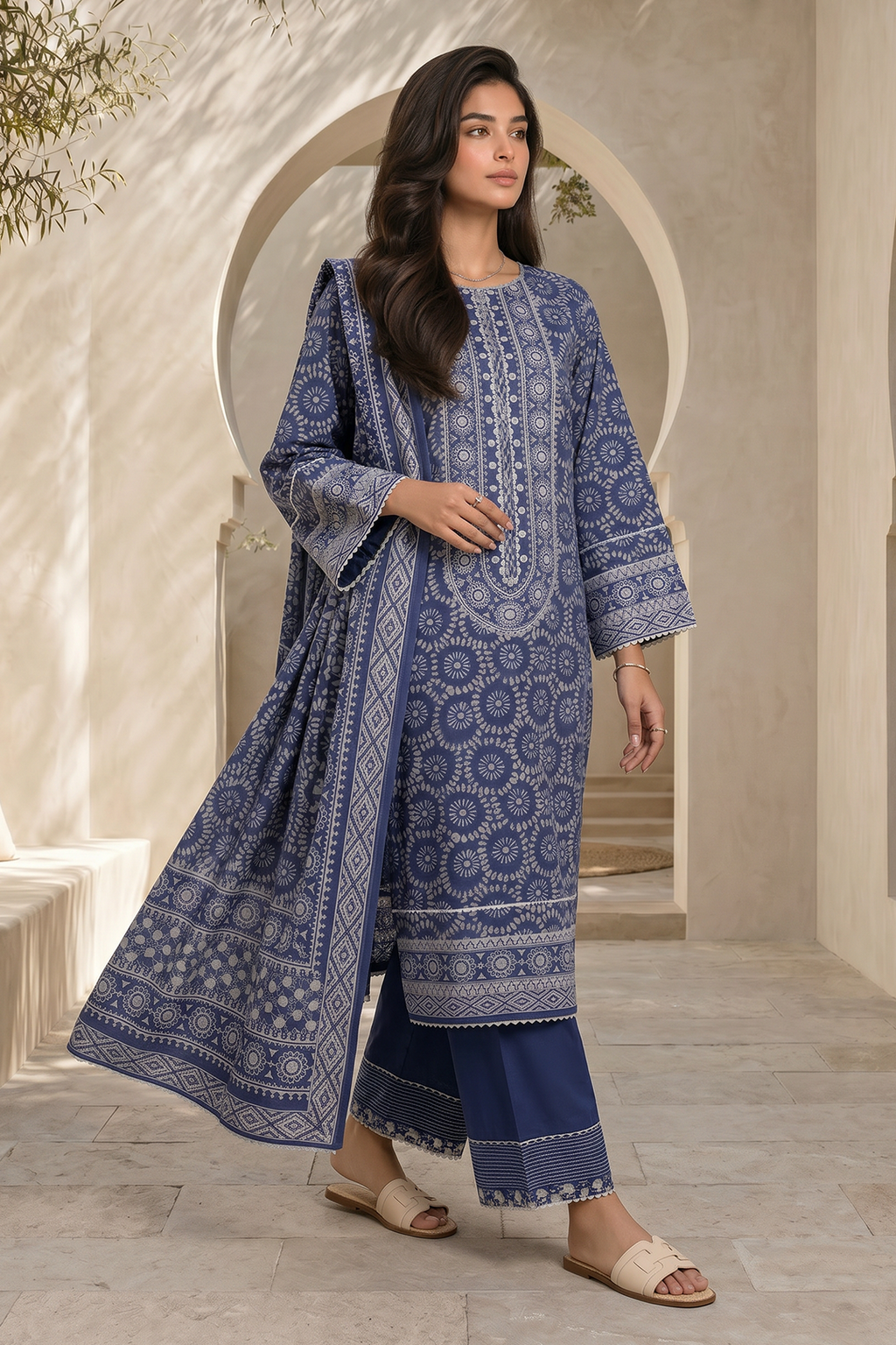 Shirt Shalwar Dupatta - 8043
