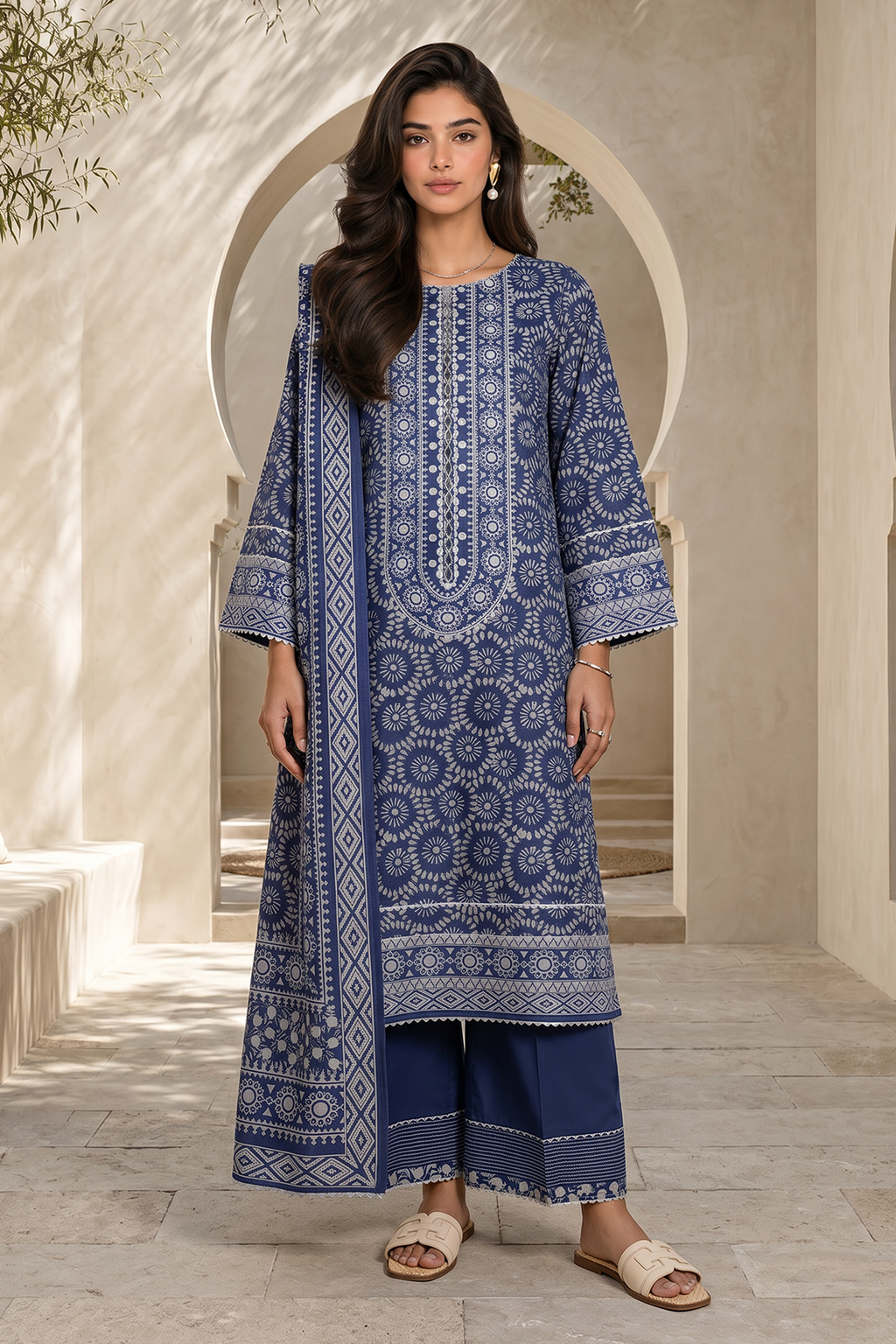 Shirt Shalwar Dupatta - 8043
