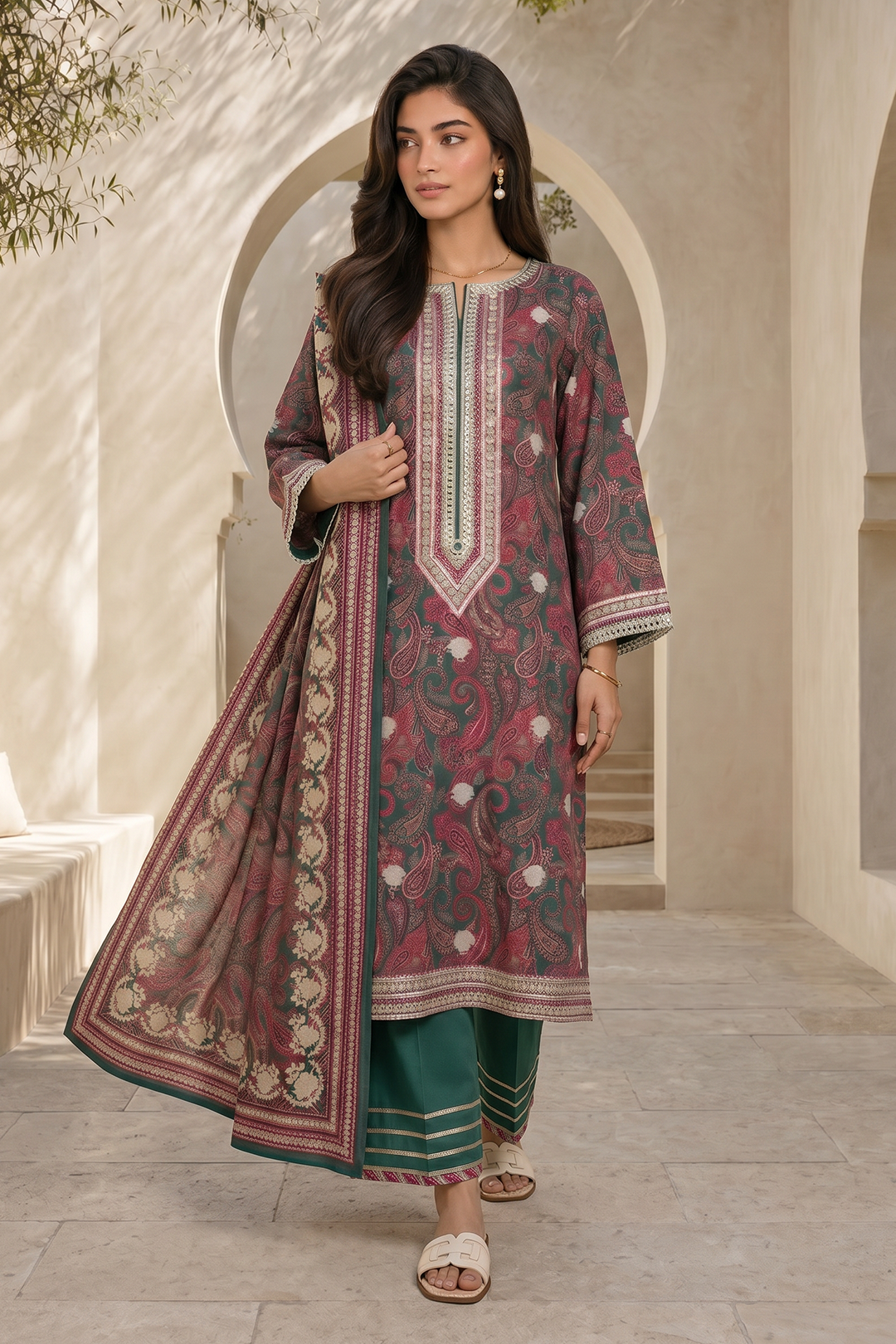 Shirt Shalwar Dupatta - 8044