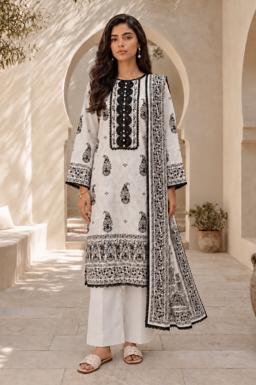 Shirt Shalwar Dupatta - 8045