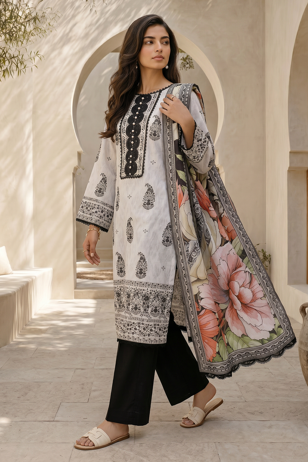 Shirt Shalwar Dupatta - 8045