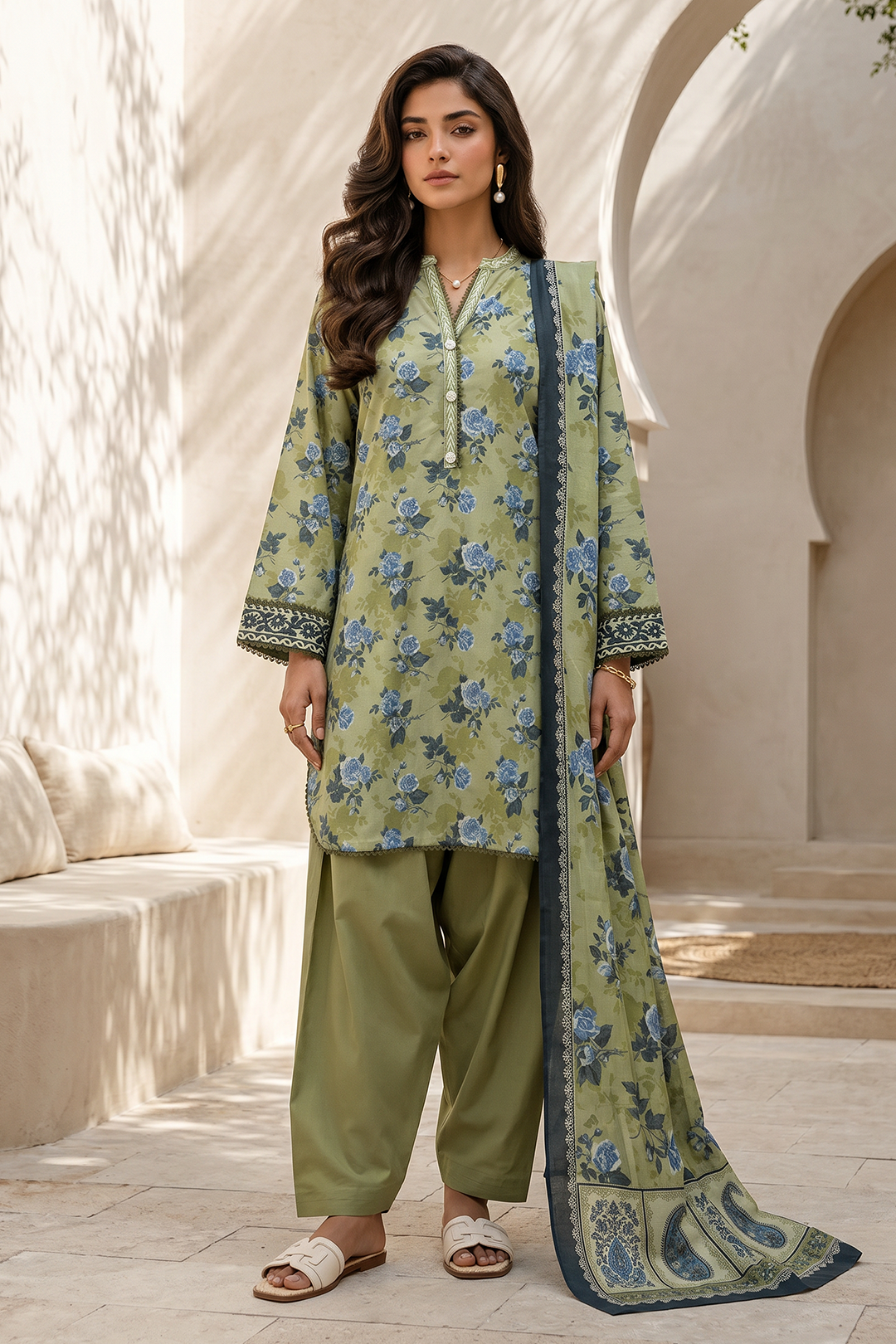 Shirt Shalwar Dupatta - 8050