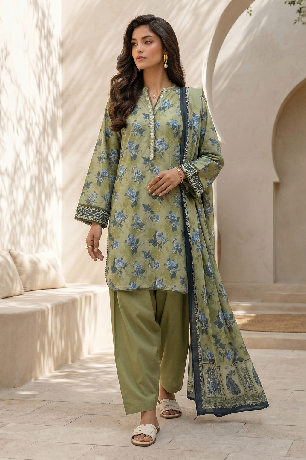Shirt Shalwar Dupatta - 8050