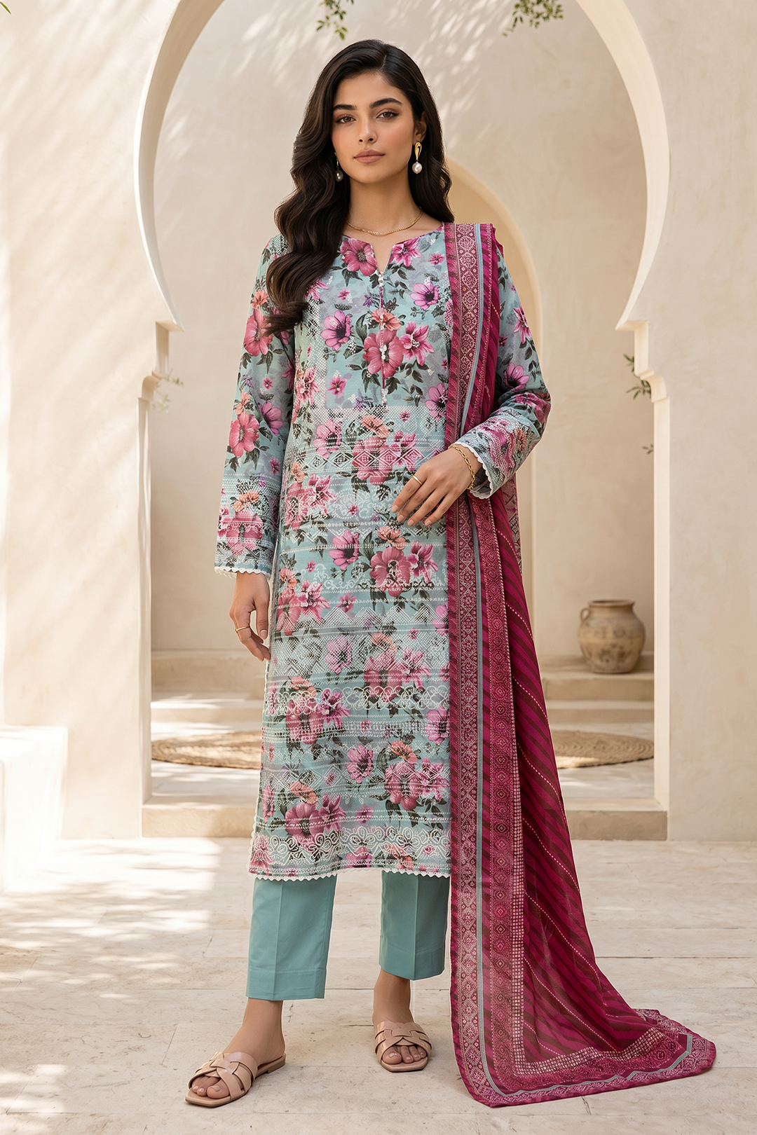 Shirt Shalwar Dupatta - 8055