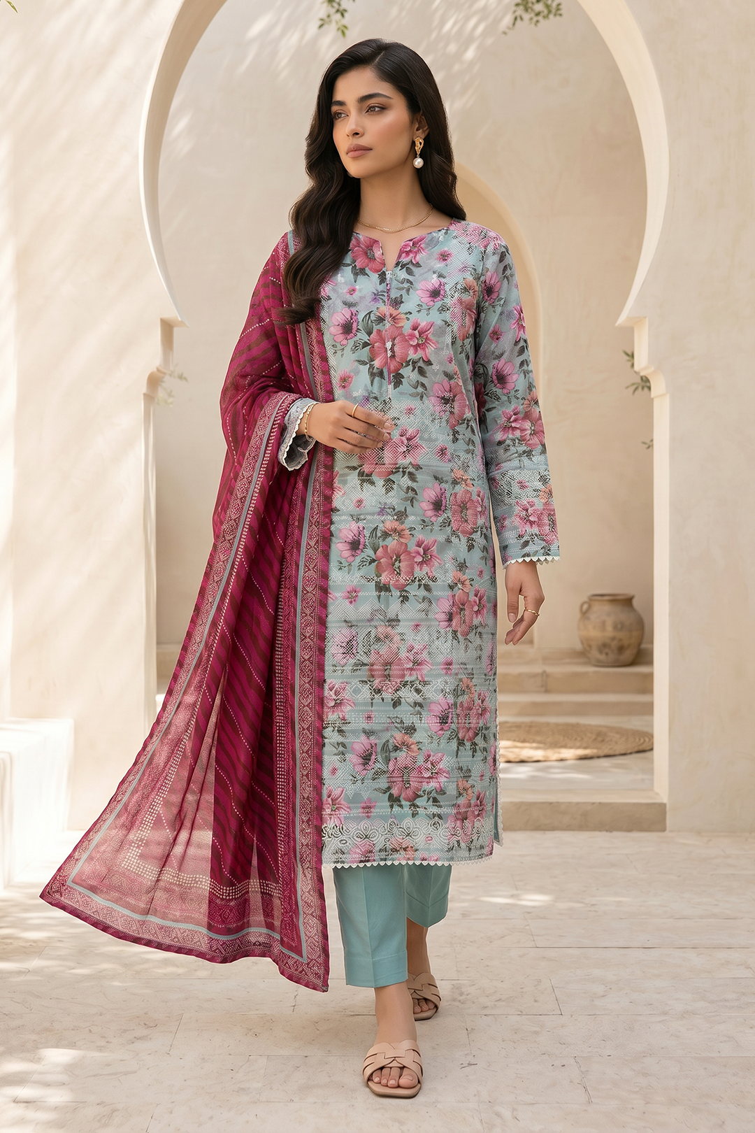 Shirt Shalwar Dupatta - 8055