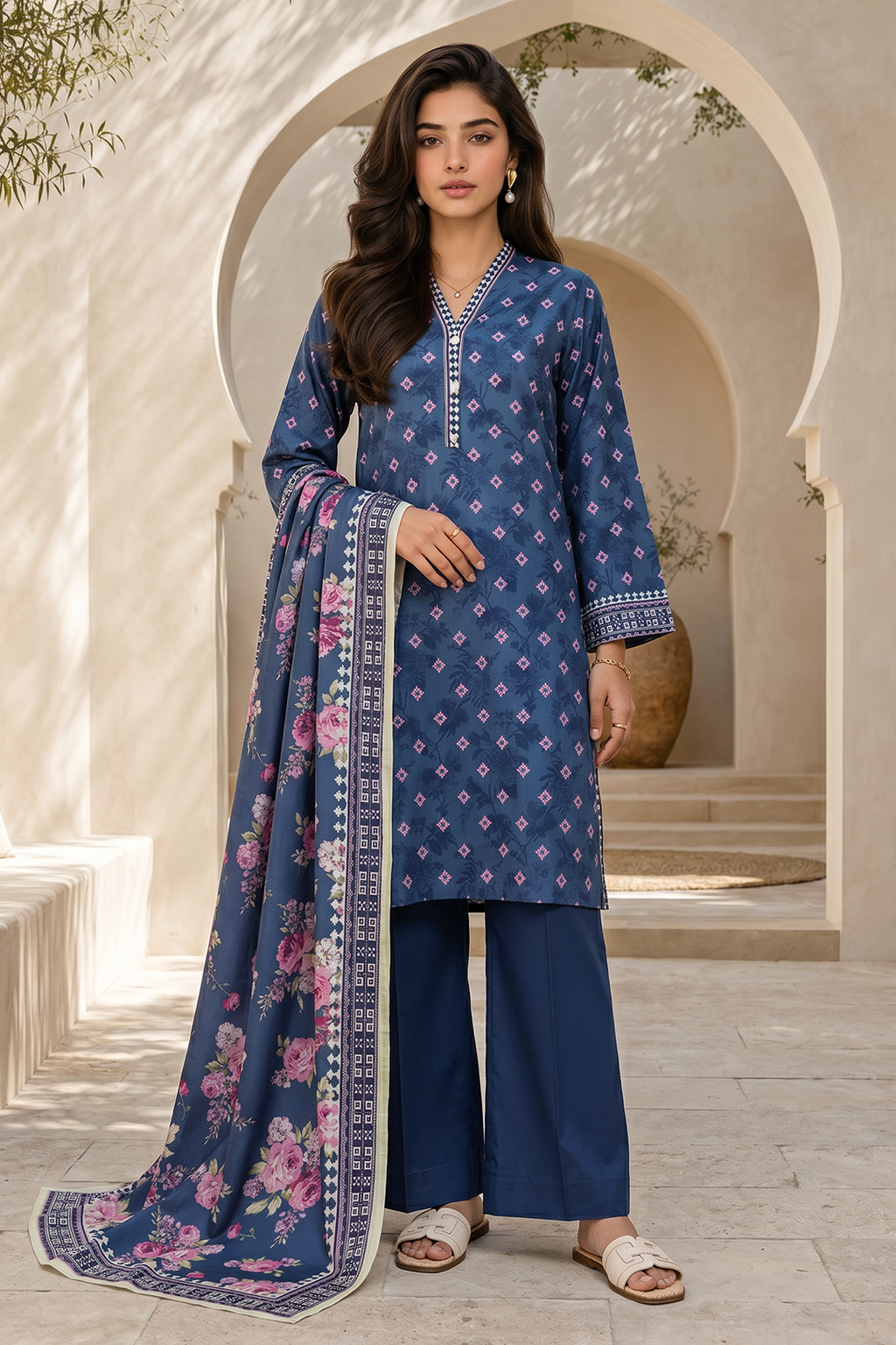 Shirt Shalwar Dupatta - 8060